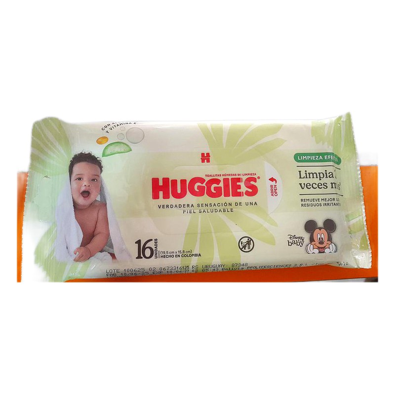 TOALLITAS HUMEDAS HUGGIES LIMPIEZA TOTAL X16 UND