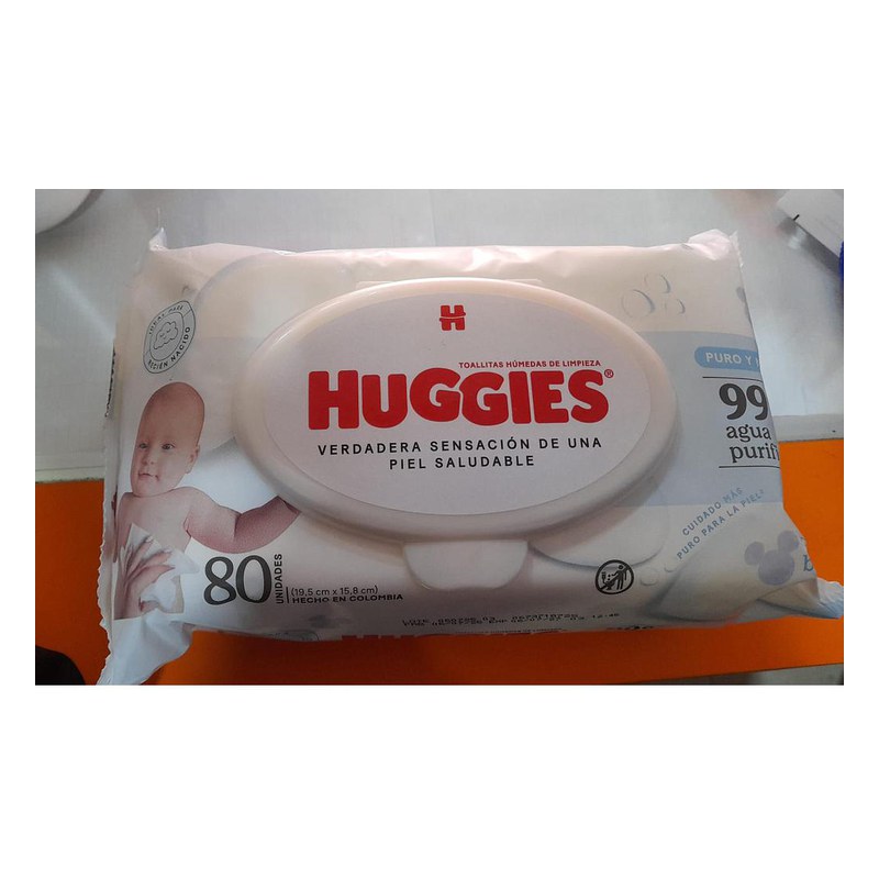 TOALLITAS HUMEDAS HUGGIES PURO Y NATURAL X80 UND