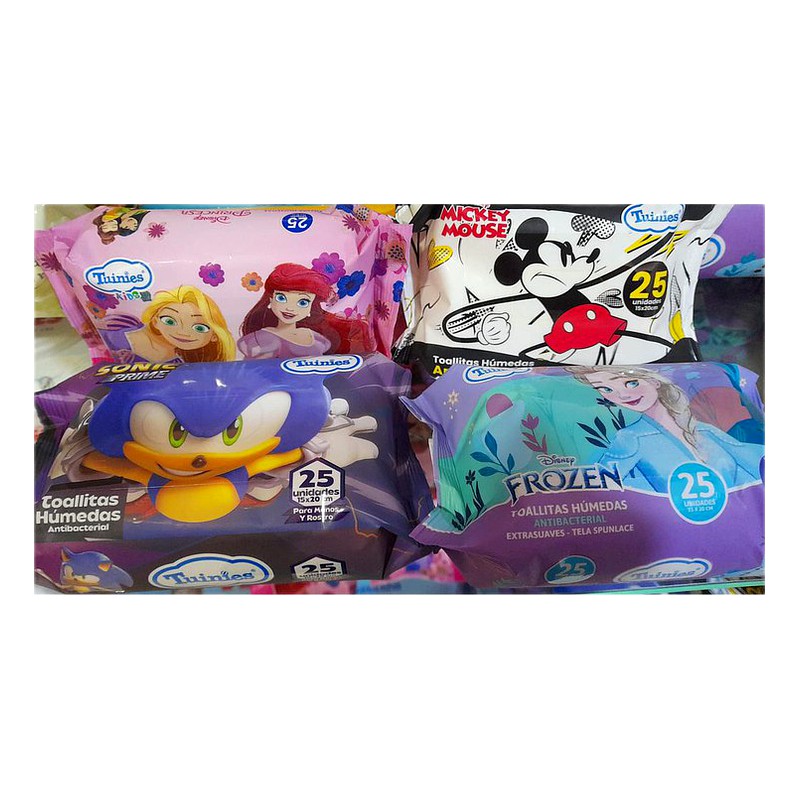 TOALLITAS HUMEDAS TUINIES COMBINADO X 25 UNIDADES 