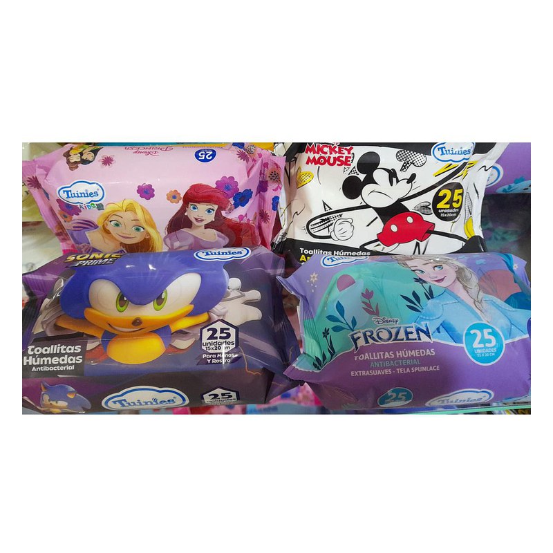 TOALLITAS HUMEDAS TUINIES COMBINADO X 25 UNIDADES 
